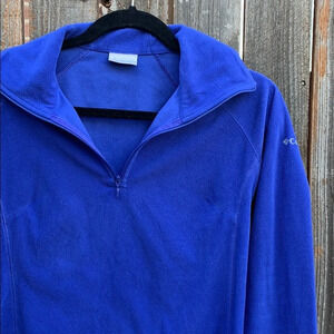 COLUMBIA blue quarter zip fleece